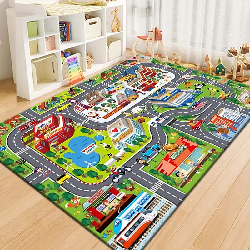 Outdoor Adventure Toys For Kids - Красочный игровой коврик-карта города для детей,