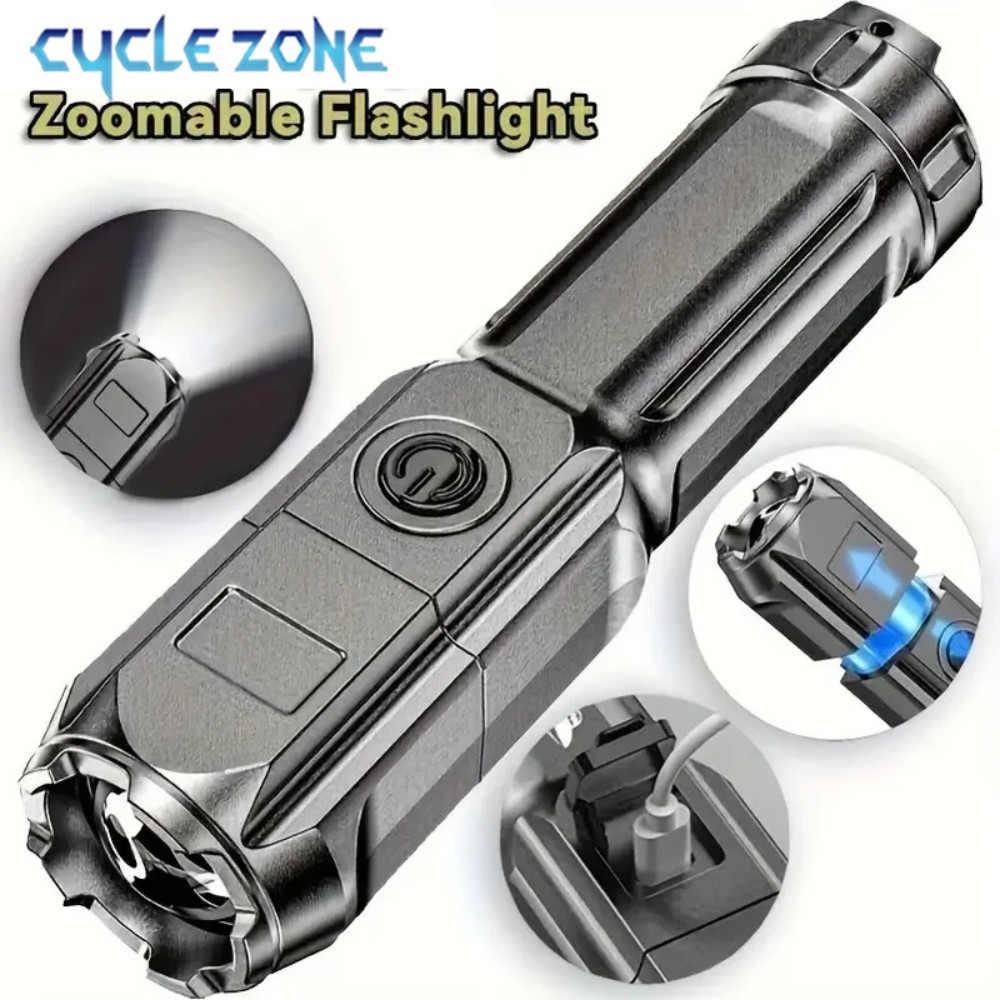 Outdoor Adventure Zone - Портативный светодиодный фонарик с USB-зарядкой, регулируемой
